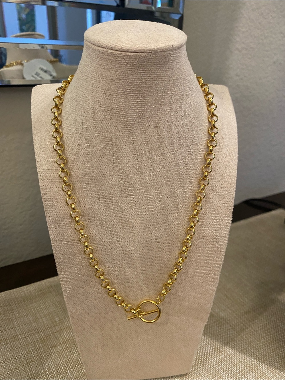 Gold Chain Toggle Necklace - Women Jewelry